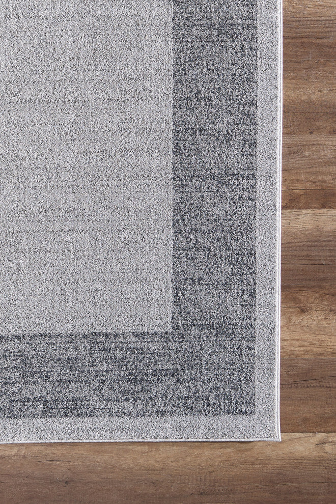 Abani Quartz QRZ100A Grey Bordered Area Rug