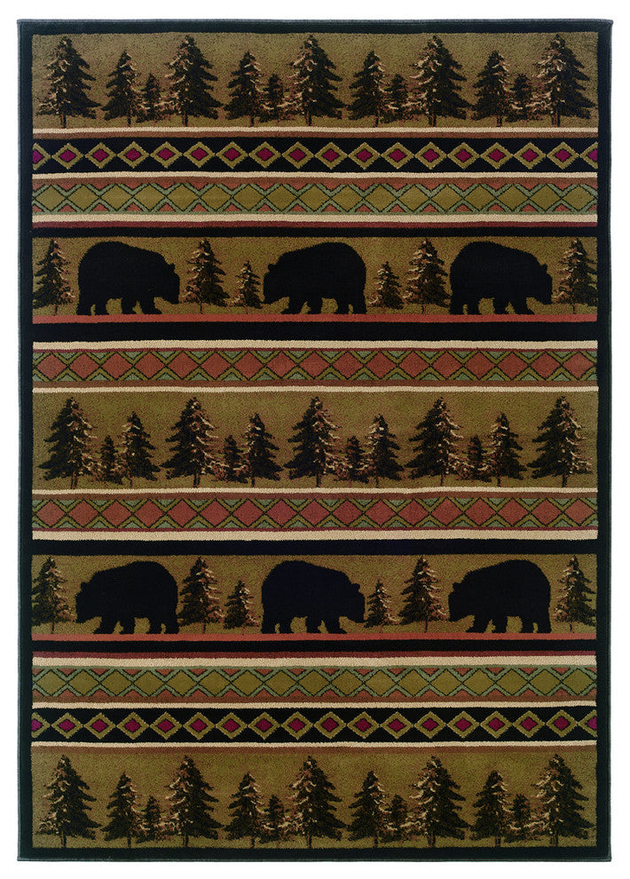 Hudson 1066A Black/Beige 3'10" x 5'5" Rug