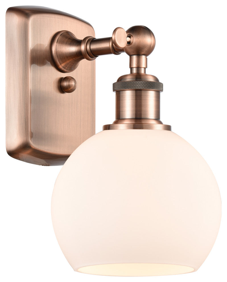Innovations 516-1W-AC-G121-6-LED 1-Light Sconce, Antique Copper