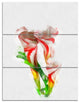 Beautiful Bell Flower Watercolor, Floral Triptych Canvas Print, 28x36, 3 Panels