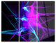 "Purple Glowing Ball of Smoke" Digital Metal Wall Art, 3 Panels, 36"x28"