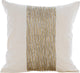 White Decorative Throw Pillow Covers 24"x24" Silk Cushion Cover - Gold Gleam