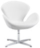 White Scoop Swivel Chair