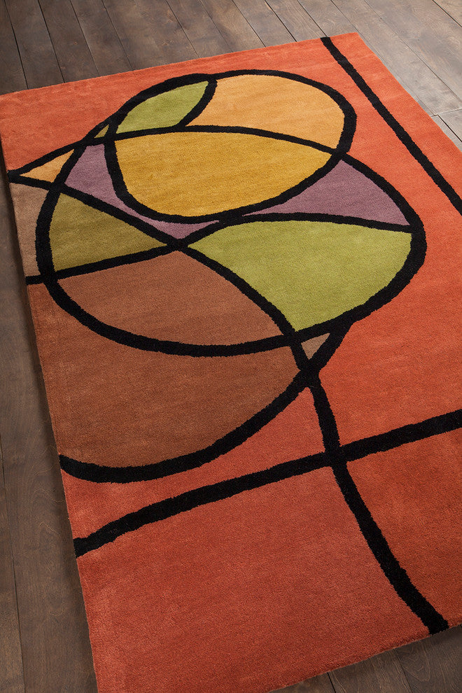 Bense Contemporary Area Rug, 7''9"x10''6" Rectangle
