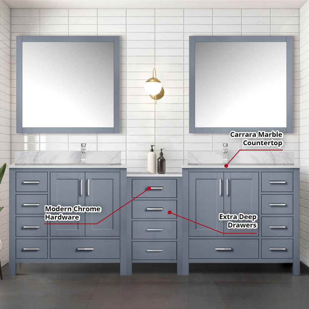 Lexora Coraline Double Bath Vanity Dark Gray 92 Vanity With Countertop