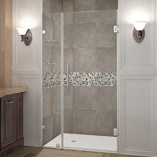 Aston Nautis GS 39"x72" Completely Frameless Hinged Shower Door, Chrome