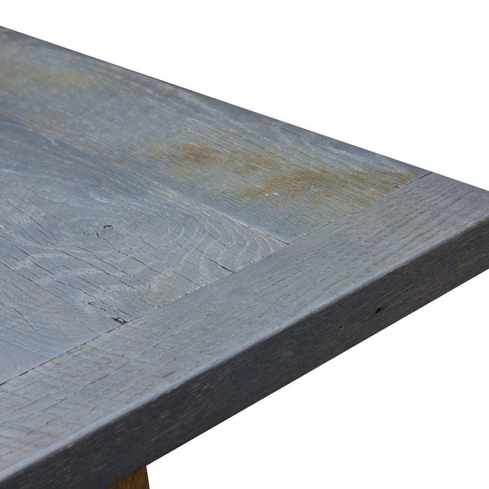 Reclaimed Oak Kitchen Island, Walnut and Antique Slate