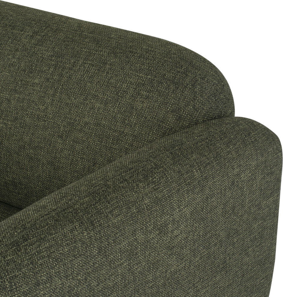 Benson Hunter Green Tweed Fabric Single Seat Sofa