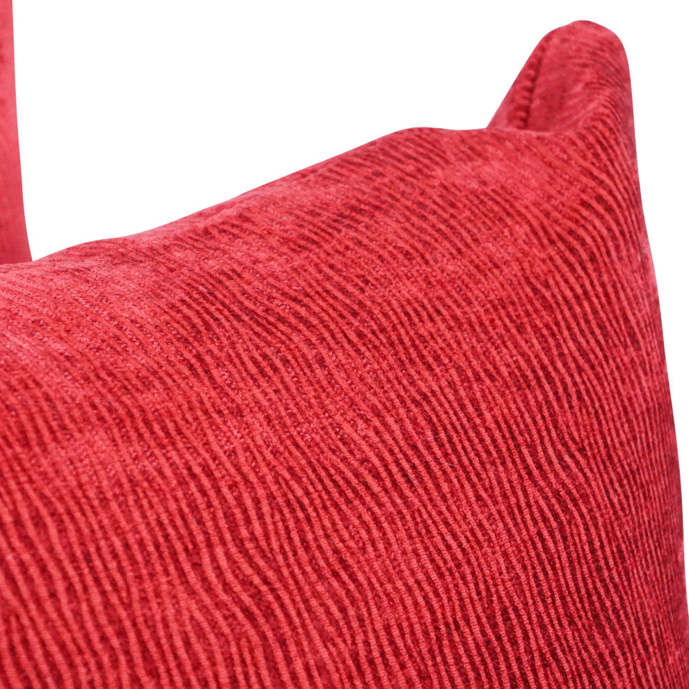 17" Jacquard Throw Pillows With Inserts, Set of 2, Ashfield Claret