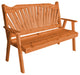 Cedar Fanback Bench, Cedar Stain, 4 Foot