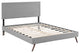 Modway Josie Full Fabric Platform Bed With Round Splayed Legs, Light Gray