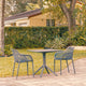 Air XL Patio Dining Set With 2 Arm Chairs Dark Gray