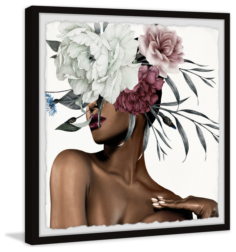 "Take a Flower" Framed Painting Print, 32x32