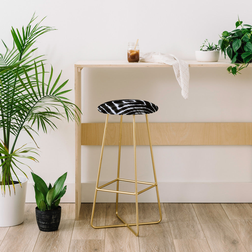 Deny Designs Monika Strigel Wake Up Call Blackwhite Bar Stool