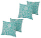 Spun Polyester 17" Outdoor Throw Pillows, Set of 4, Maritime Sea