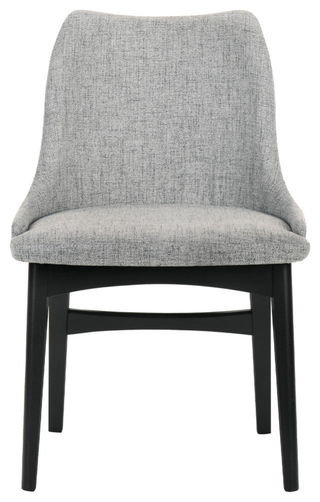 Arcadia and Azalea Round and Wood 5-Piece Dining Set, Gray and Black, 48"