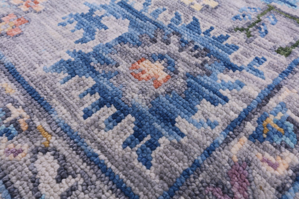 8' Square Turkish Oushak Handmade Wool Rug - Q15662