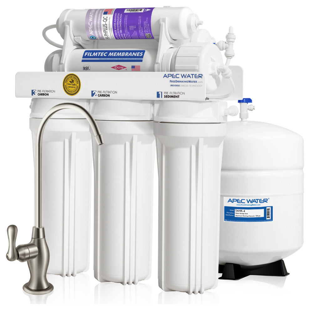 APEC Ultimate Alkaline 90 GPD High Output Reverse Osmosis Water Filter System