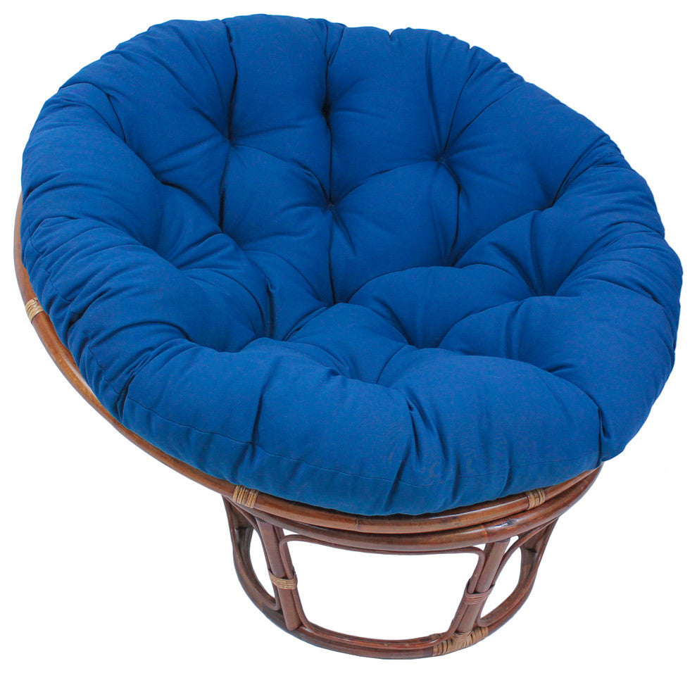 44" Solid Twill Papasan Cushion, Fits 42" Papasan Frame, Royal Blue