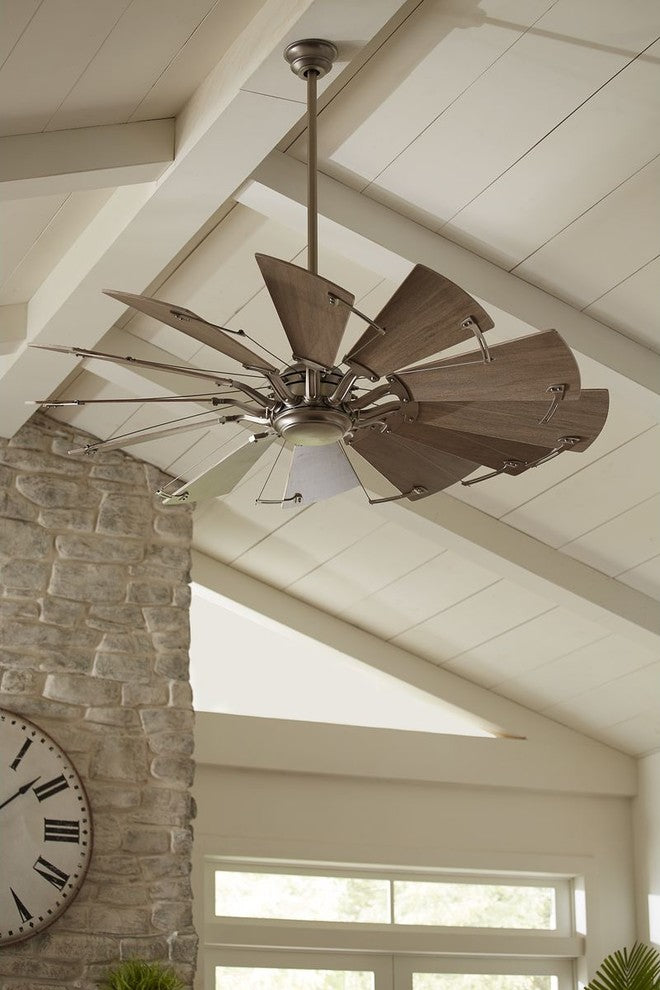 Springer 12-Blade 60" Ceiling Fan, Antique Nickel