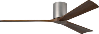 Irene-3 42" Hugger Ceiling Fan, Textured Bronze With Walnut Blades