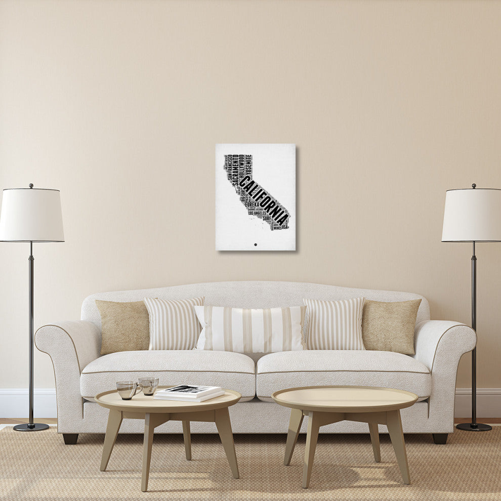 "California Word Cloud 2" Fine Art Print