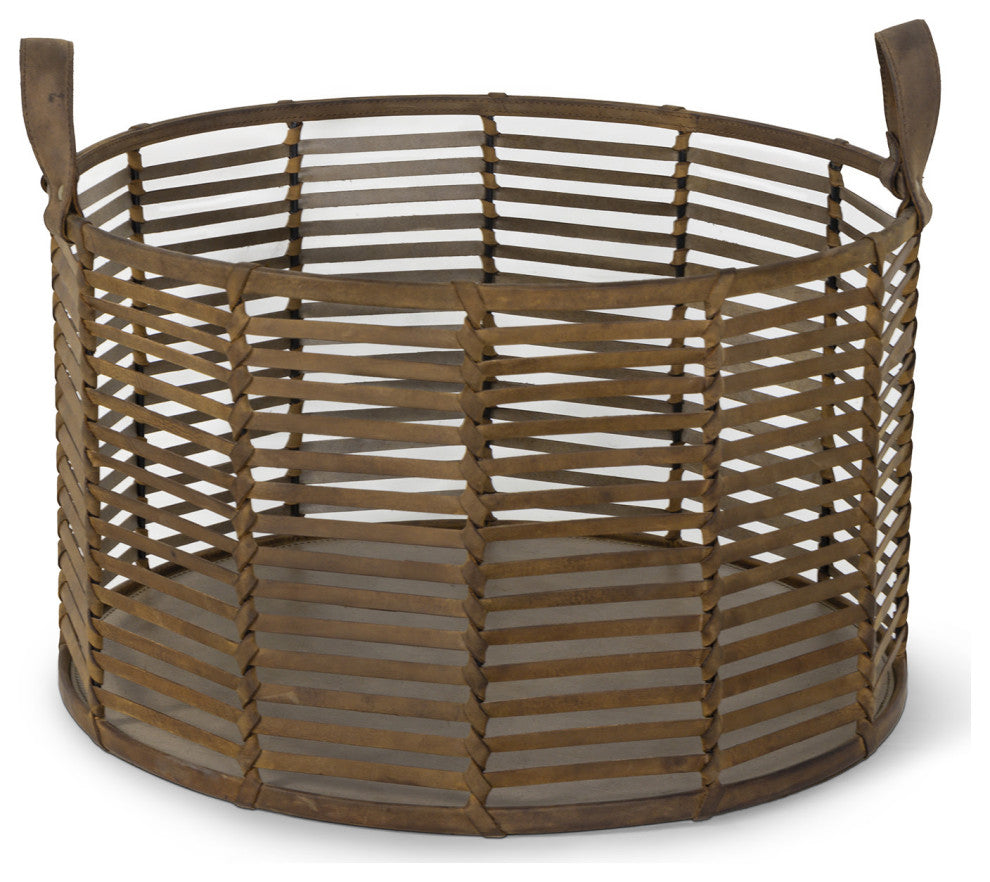 Regina Andrew Finn Leather Basket Large