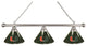 Holland University of Miami FL 3-Shade Billiard Light - Chrome Fixture