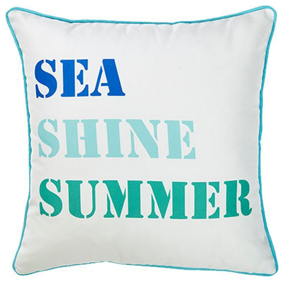 Set Of 2 Sea Shine Summer Throw Pillow Covers
