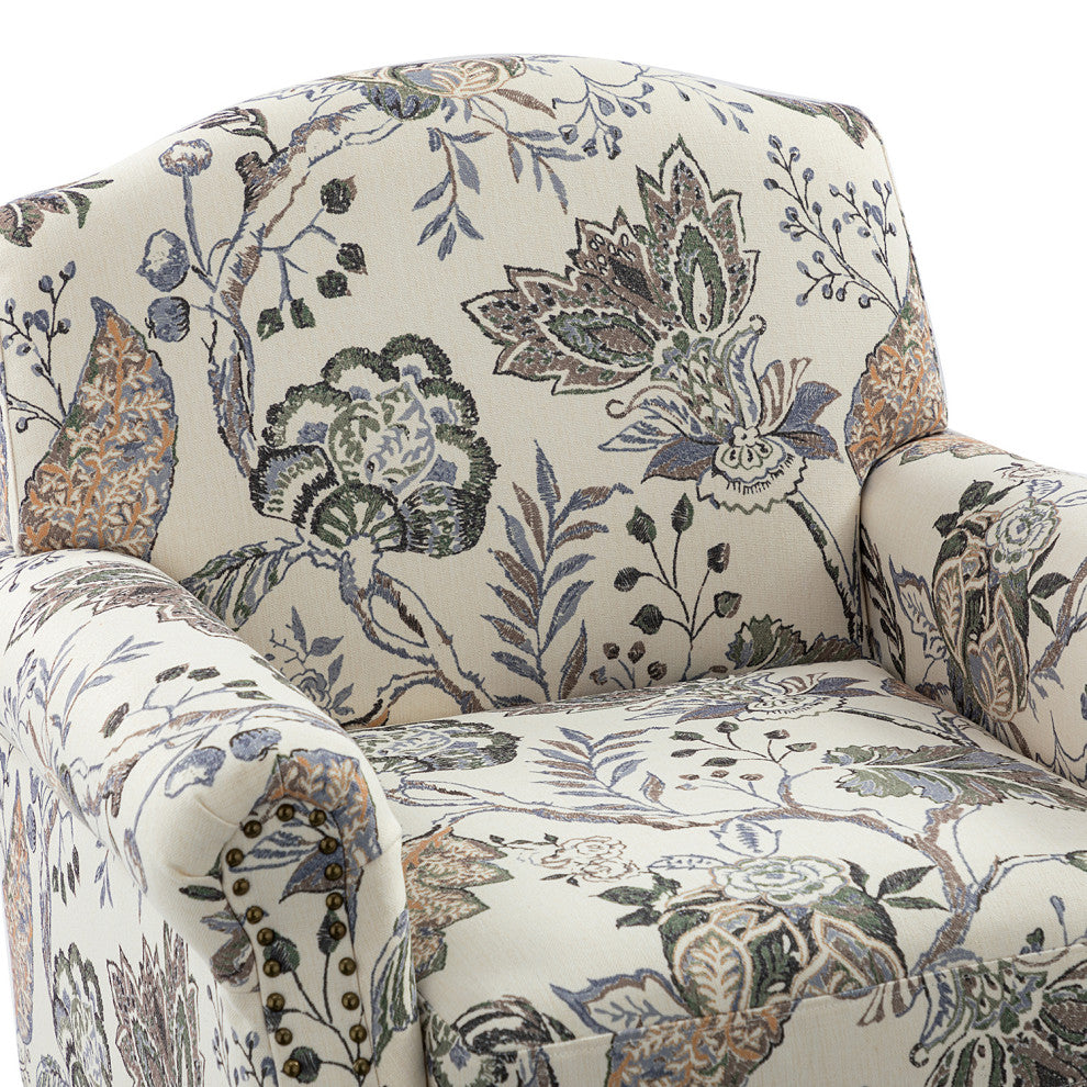 Comfy Armchair With Nailhead Trims Set of 2, Gray