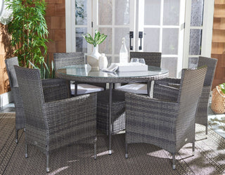 Safavieh Challe Dining Set, Grey Brown / White