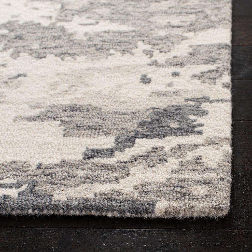 Safavieh Couture Abstract Collection, ABT465 Rug, Charcoal/Ivory, 10'x14'