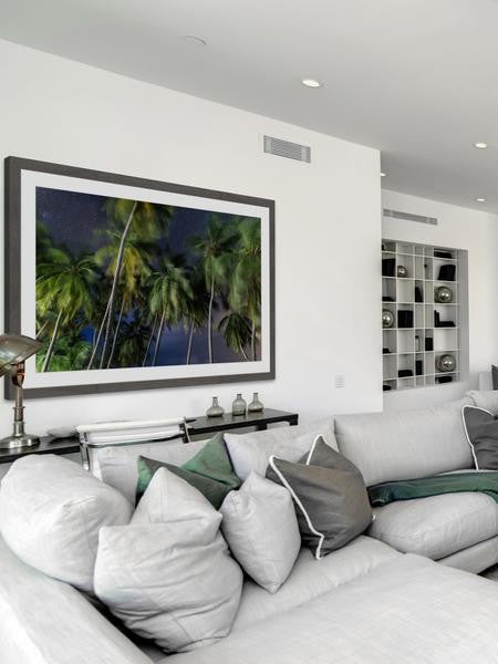 "Palms at Night" Framed Painting Print, 36"x24"