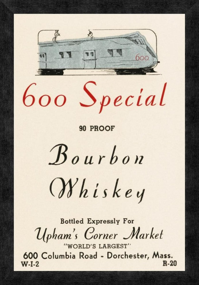 "600 Special Bourbon Whiskey"  by Vintage Booze Labels, 17x24"