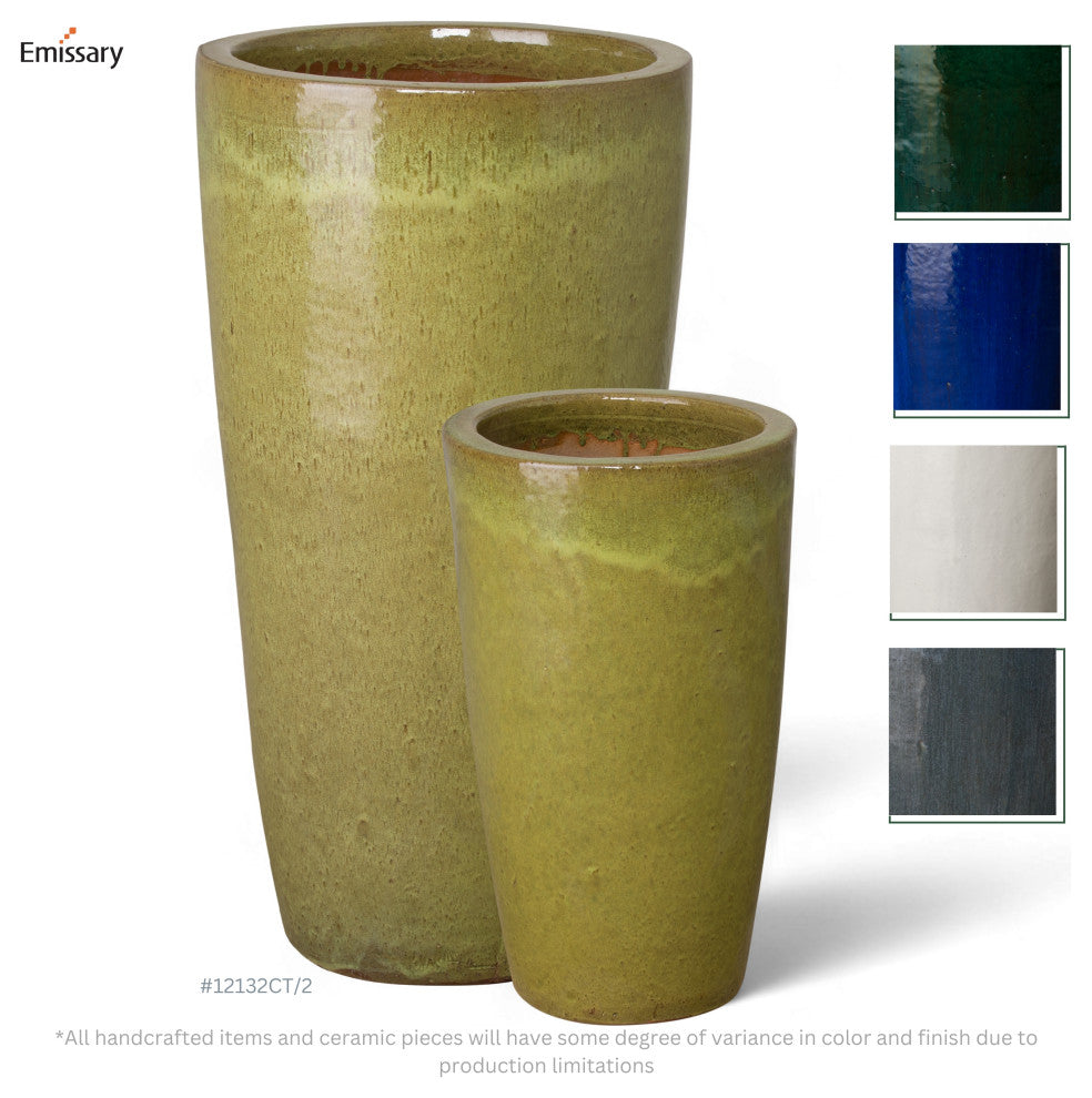 Round Tall Pot, Citron 13x22.5