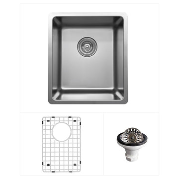 Karran USA NC-410-PK1 Novaro 15" Undermount Single Basin - Stainless Steel