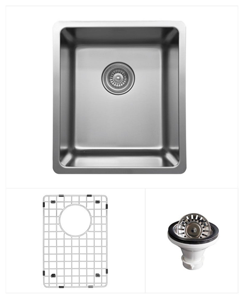 Karran USA NC-410-PK1 Novaro 15" Undermount Single Basin - Stainless Steel