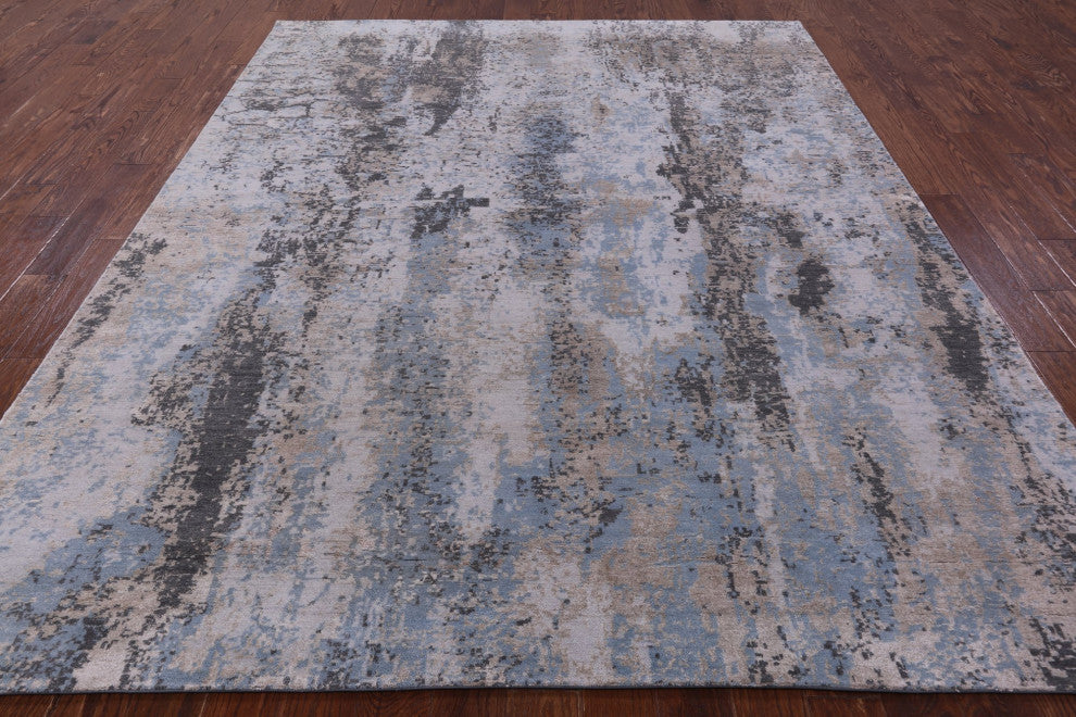 8' 0" X 10' 2" Hand Knotted Wool and Silk Modern Rug Q8885
