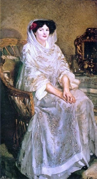 Armando Spadini Portrait of the Artist's Wife Wall Decal Print
