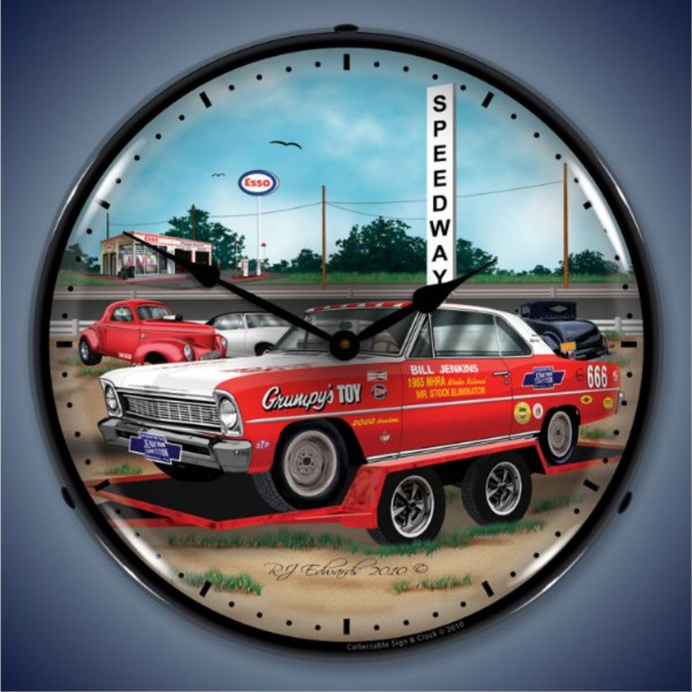 GMRE908225 1967 Nova (red) Clock