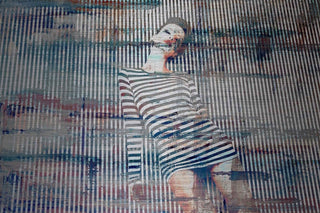 "Stripes" Painting Print on Brushed Aluminum, 36"x24"