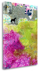 "Fuchsia And Lime Pasture" By Sarah Ogren, Giclee Print on Gallery Wrap Canvas