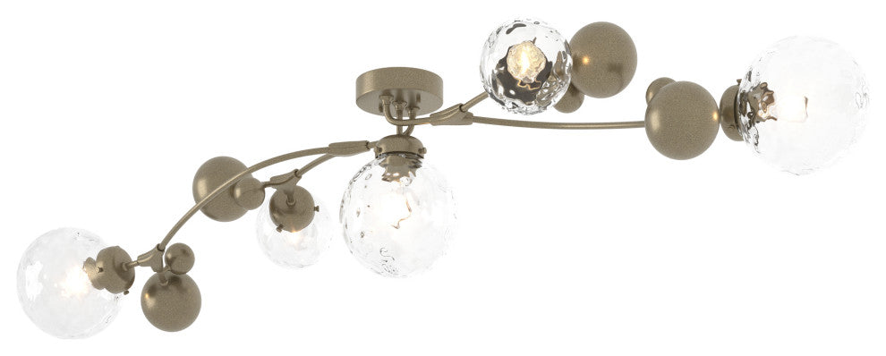 Sprig Semi-Flush, Soft Gold Finish, Water Glass