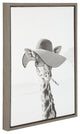 Sylvie Sarifa Giraffe Gray Framed Canvas Wall Art by Simon Te Tai