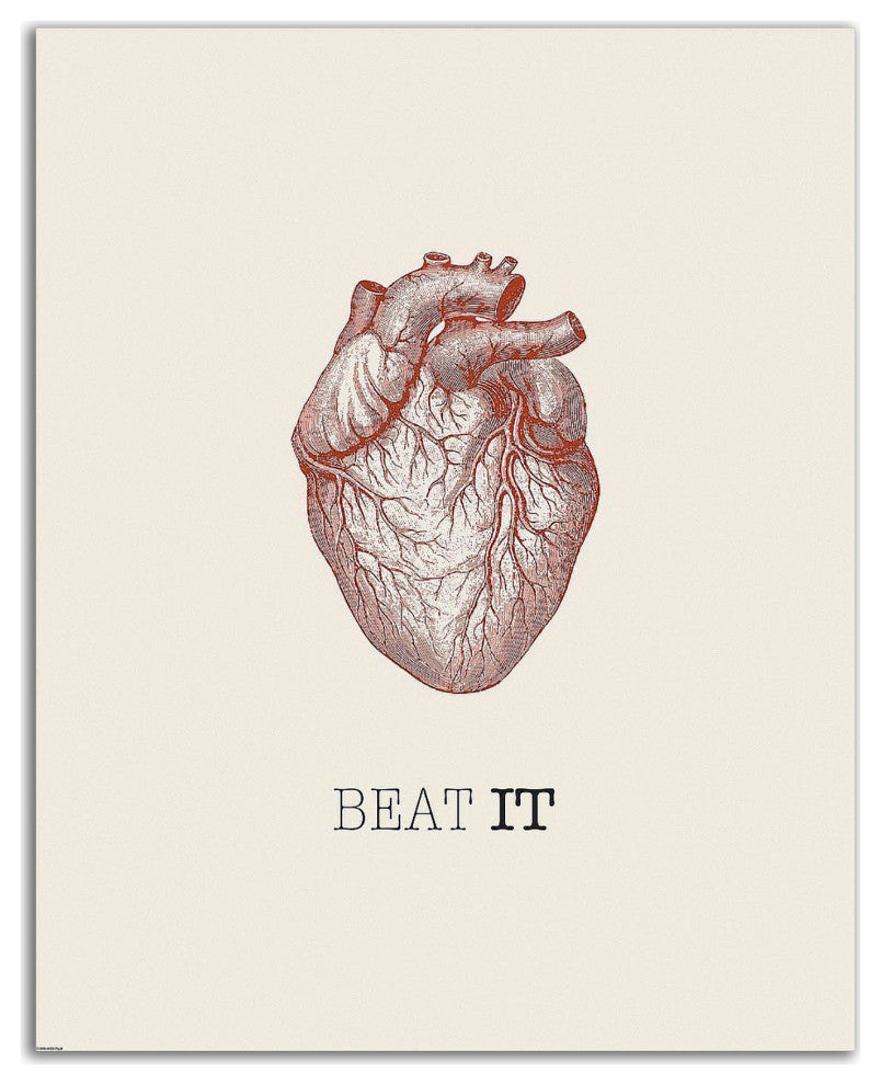 "Beat It" by GraphINC, Print on Canvas, 14"x18"