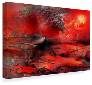 "Volcano Planet Red" by RUNA, Canvas Art, 16"x24"