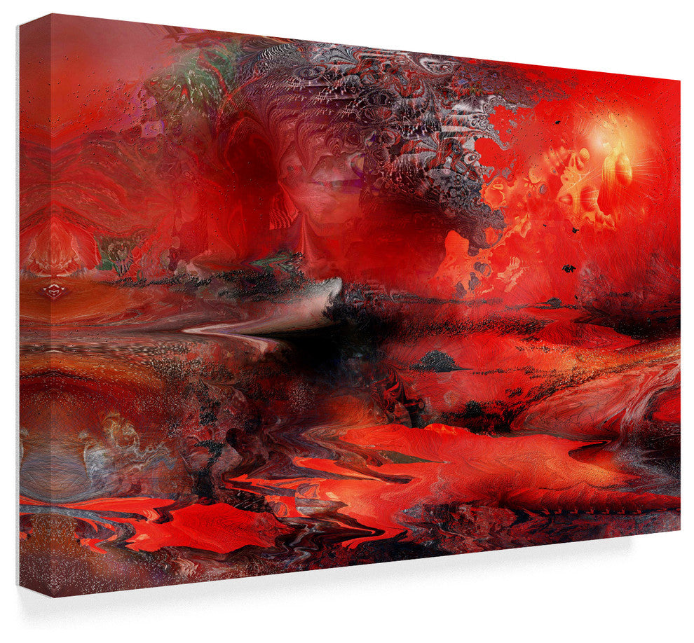 "Volcano Planet Red" by RUNA, Canvas Art, 16"x24"