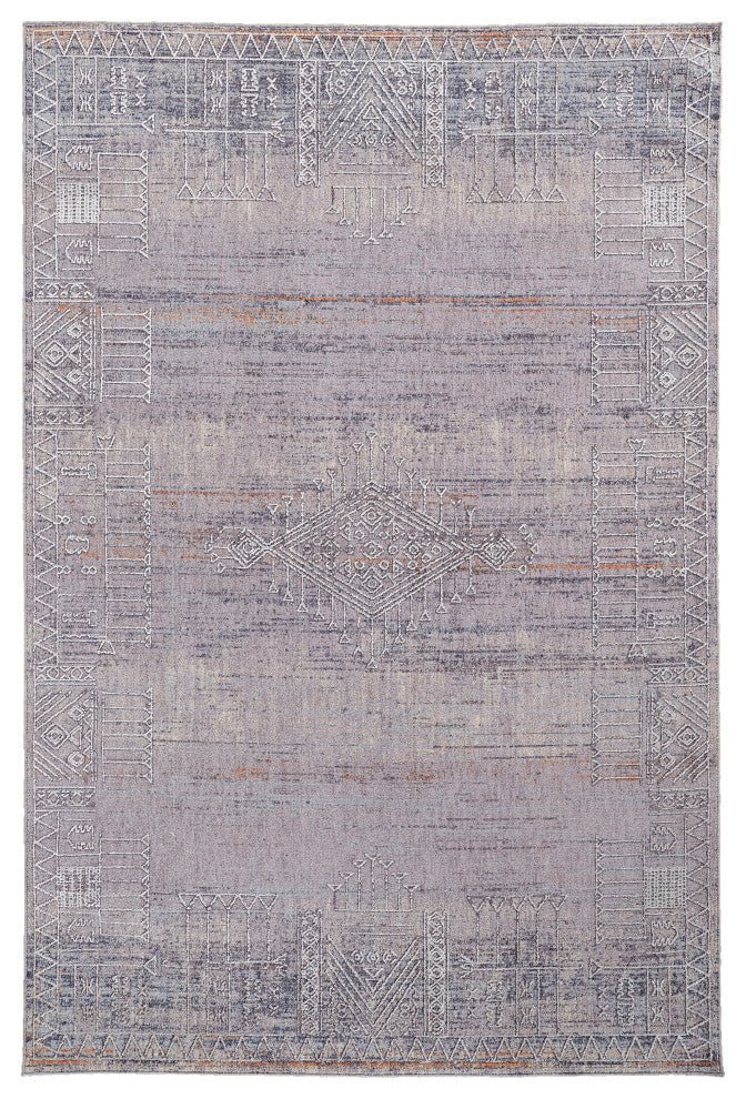Weave & Wander Edwardo Rug, Gray/Ivory, 1'-8" X 2'-10" Rug