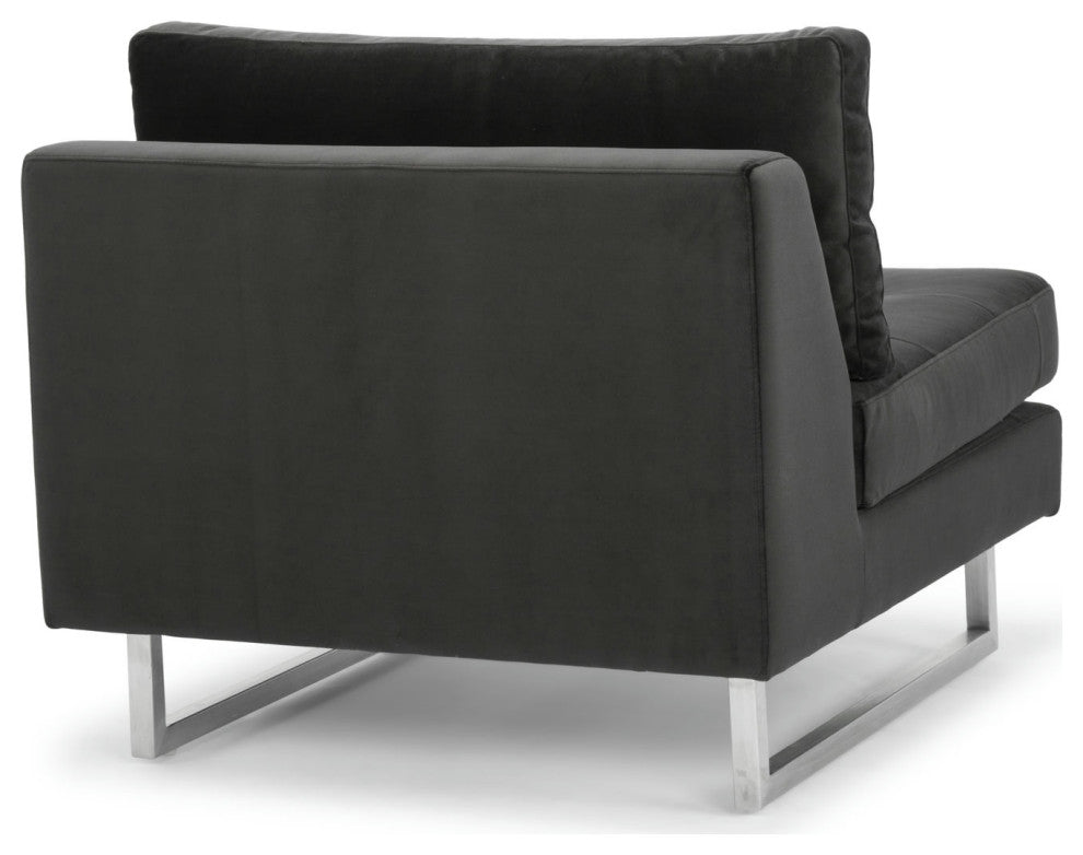 Janis Shadow Grey Fabric Armless Sofa Seat, HGSC360