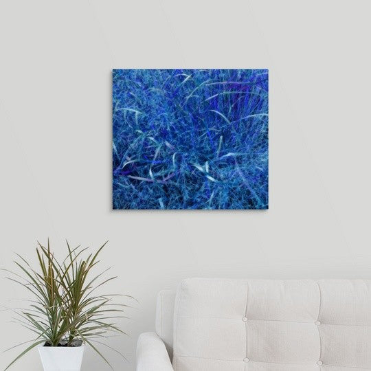 "Big Grass Surreal Abstract" Wrapped Canvas Art Print, 20"x18"x1.5"